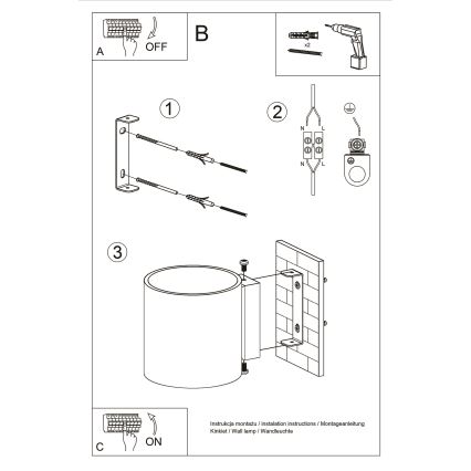Brilagi -  LED Wall spotlight FRIDA 1xG9/4W/230V grey