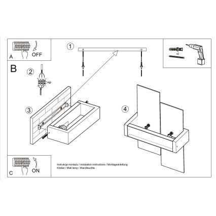Brilagi -  LED Wall light HERA 1xE27/7,5W/230V wenge