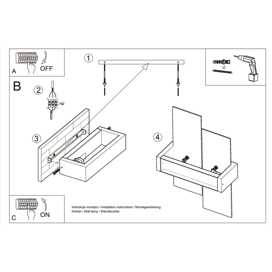 Brilagi -  LED Wall light HERA 1xE27/7,5W/230V wenge