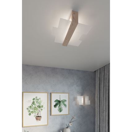 Brilagi -  LED Wall light HERA 1xE27/7,5W/230V wood