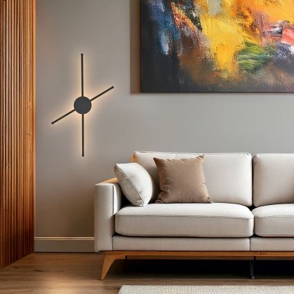 Brilagi - LED Wall light LUGO QUATTRO LED/16W/230V black