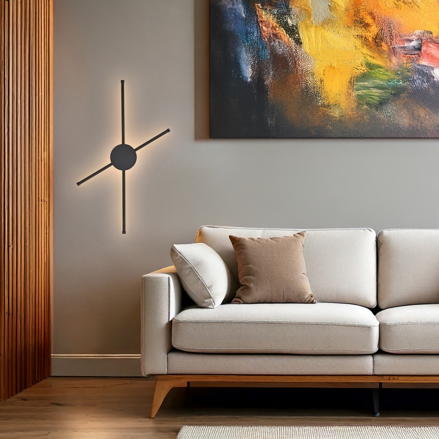 Brilagi - LED Wall light LUGO QUATTRO LED/16W/230V black