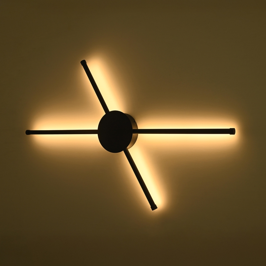 Brilagi - LED Wall light LUGO QUATTRO LED/16W/230V black