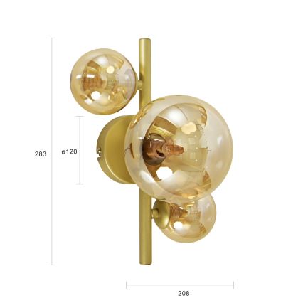 Brilagi - LED Wall light MILLA 3xG9/3W/230V gold