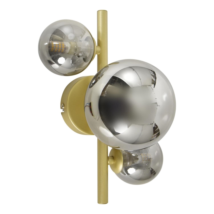 Brilagi - LED Wall light MILLA 3xG9/3W/230V gold/smoky