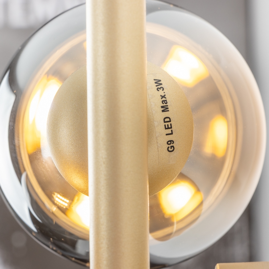 Brilagi - LED Wall light MILLA 3xG9/3W/230V gold/smoky