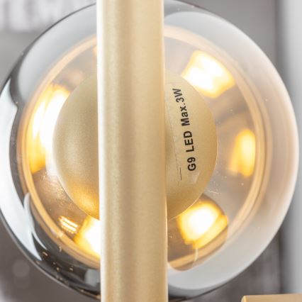 Brilagi - LED Wall light MILLA 3xG9/3W/230V gold/smoky