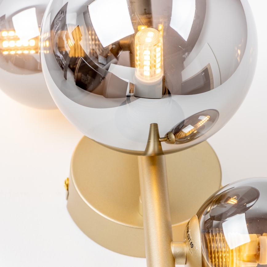 Brilagi - LED Wall light MILLA 3xG9/3W/230V gold/smoky