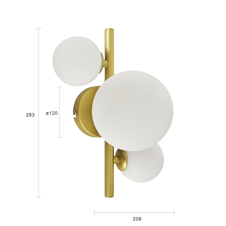 Brilagi - LED Wall light MILLA 3xG9/3W/230V gold/white