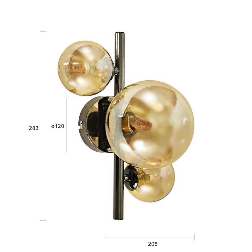 Brilagi - LED Wall light MILLA 3xG9/3W/230V shiny chrome/gold