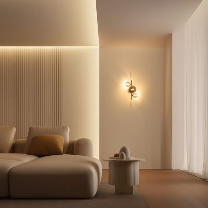 Brilagi - LED Wall light MILLA 3xG9/3W/230V shiny chrome/smoky