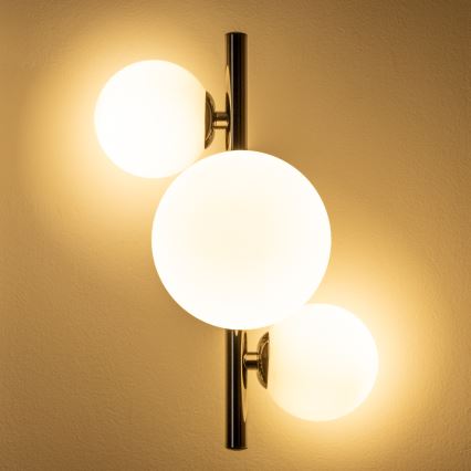 Brilagi - LED Wall light MILLA 3xG9/3W/230V shiny chrome/white