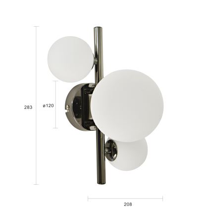 Brilagi - LED Wall light MILLA 3xG9/3W/230V shiny chrome/white