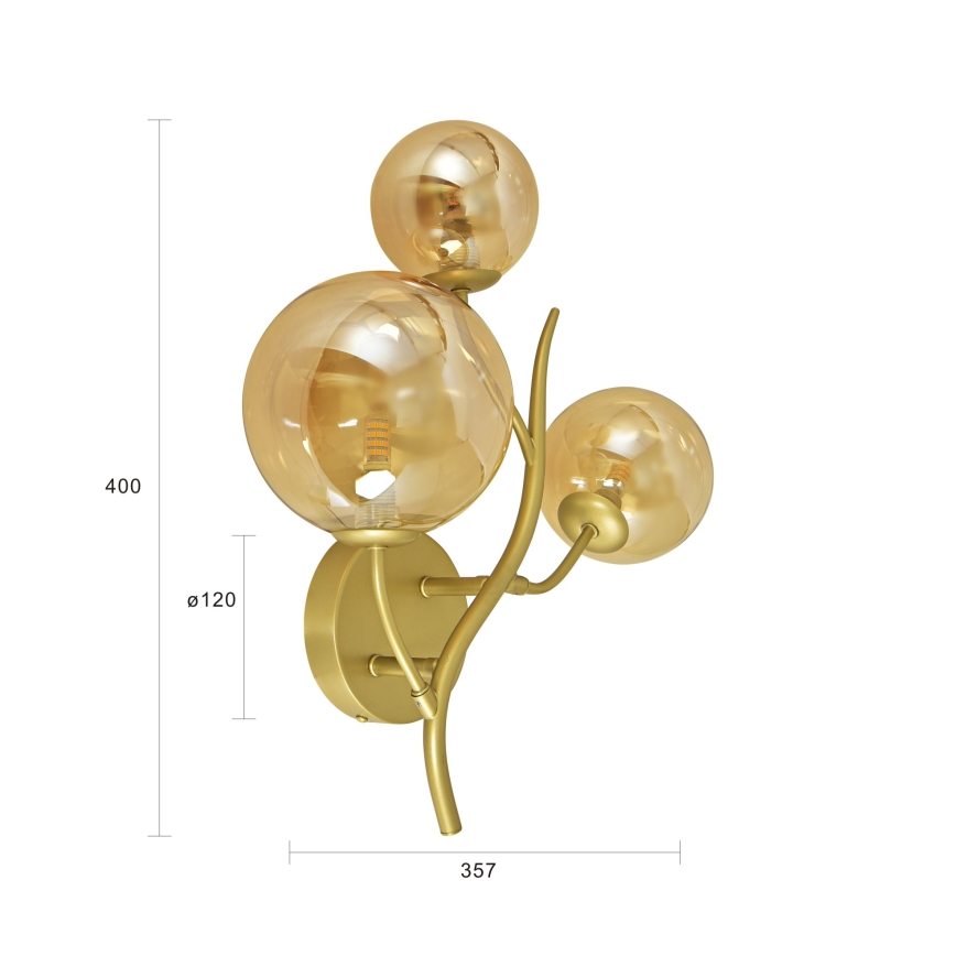 Brilagi - LED Wall light MISTEL 3xG9/3W/230V gold