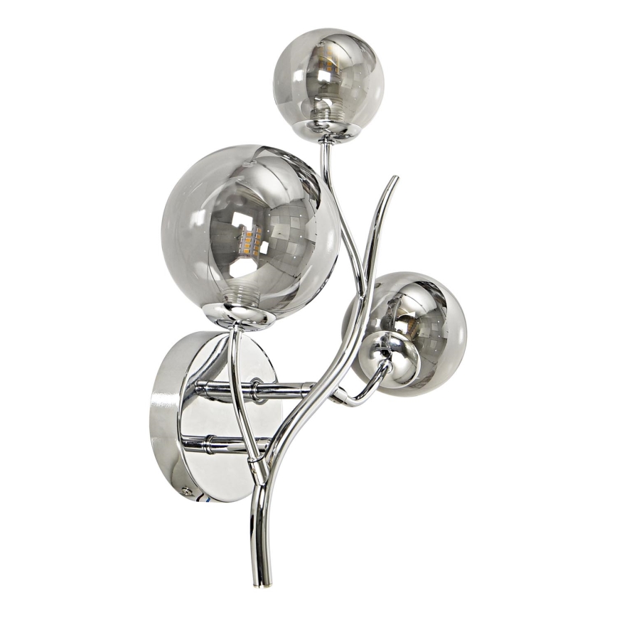 Brilagi - LED Wall light MISTEL 3xG9/3W/230V shiny chrome/smoky