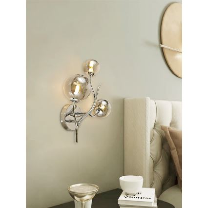 Brilagi - LED Wall light MISTEL 3xG9/3W/230V shiny chrome/smoky