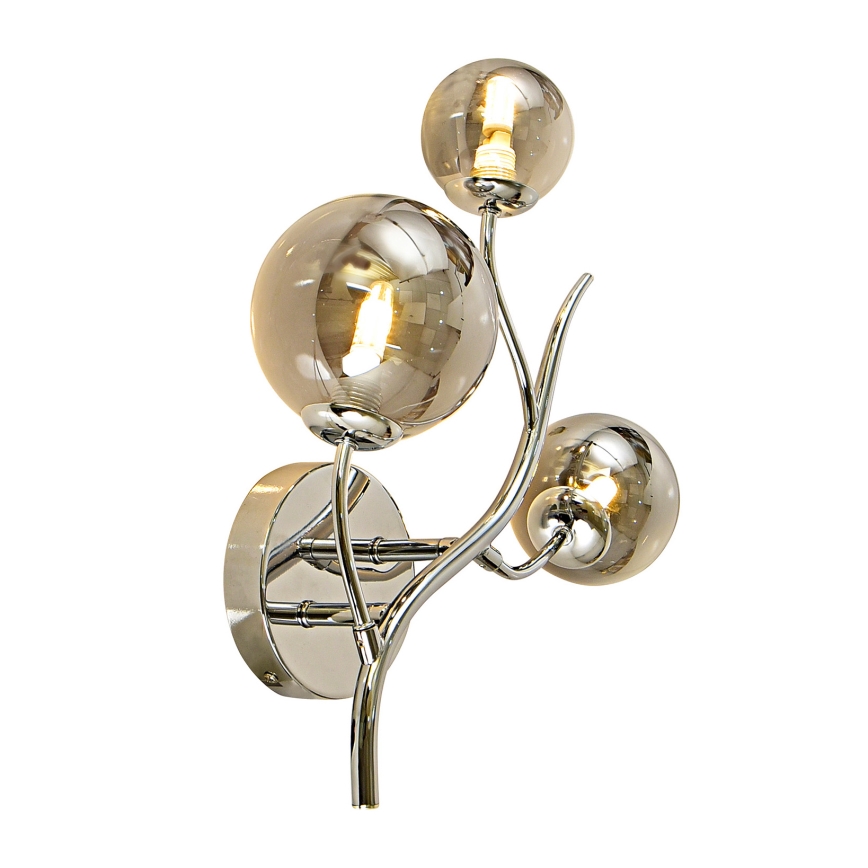 Brilagi - LED Wall light MISTEL 3xG9/3W/230V shiny chrome/smoky
