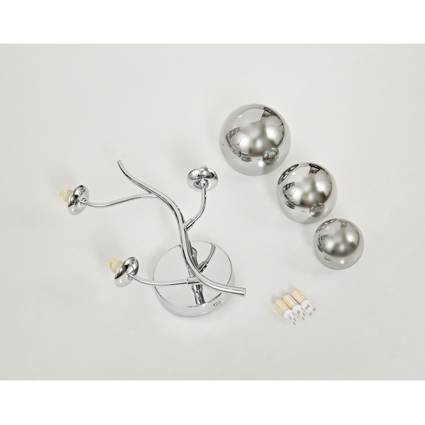 Brilagi - LED Wall light MISTEL 3xG9/3W/230V shiny chrome/smoky