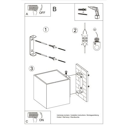 Brilagi -  LED Wall spotlight MURO 1xG9/3,5W/230V concrete