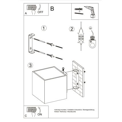 Brilagi -  LED Wall spotlight MURO 1xG9/4W/230V black