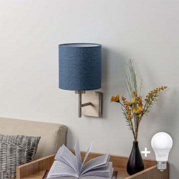 BRILAGI - LED Wall Light NUBILA 1xE27/60W/230V matte chrome/dark blue