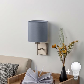 BRILAGI - LED Wall Light NUBILA 1xE27/60W/230V matte chrome/light grey