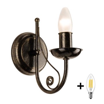 Brilagi - LED Wall light STEFANO 1xE14/40W/230V black patina