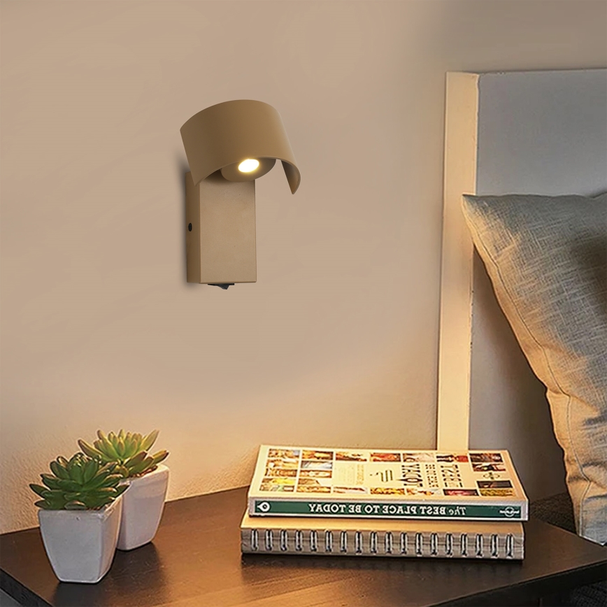 Brilagi - LED Wall Light VASTO LED/3W/230V beige