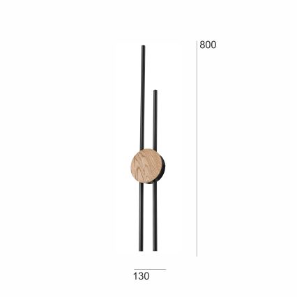 Brilagi - LED Wall light WOODY COLLINE LED/15W/230V 80 cm oak