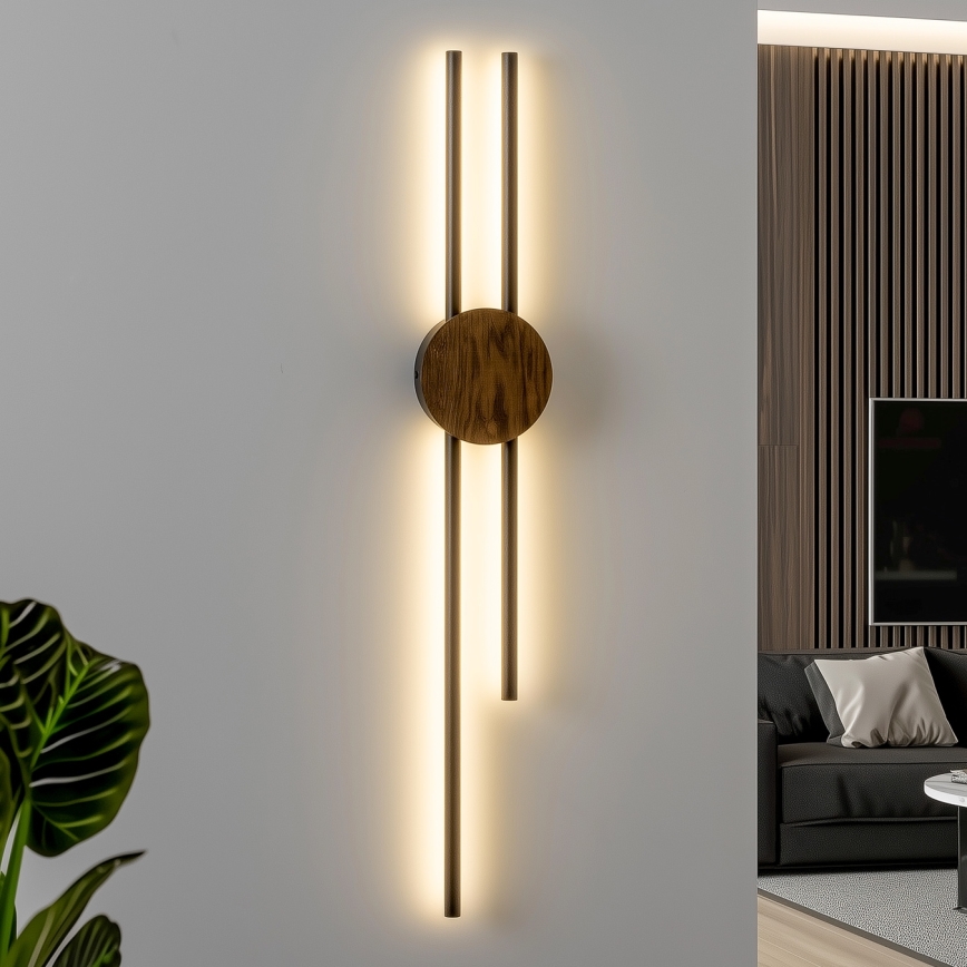 Brilagi - LED Wall light WOODY COLLINE LED/15W/230V 80 cm oak walnut