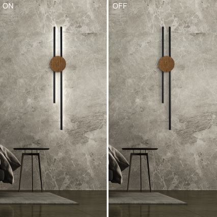 Brilagi - LED Wall light WOODY COLLINE LED/15W/230V 80 cm oak walnut