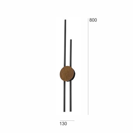 Brilagi - LED Wall light WOODY COLLINE LED/15W/230V 80 cm oak walnut