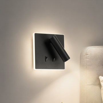 BRILAGI - LED Wall-Mounted Spotlight ZAYA DOUBLE LED/8W/230V + LED/3W black