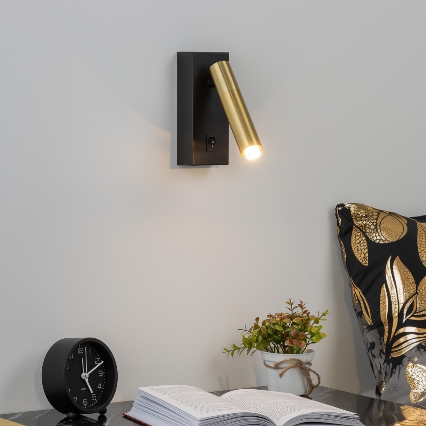 Brilagi - LED Wall spotlight MAYA 1xG9/7W/230V black/gold