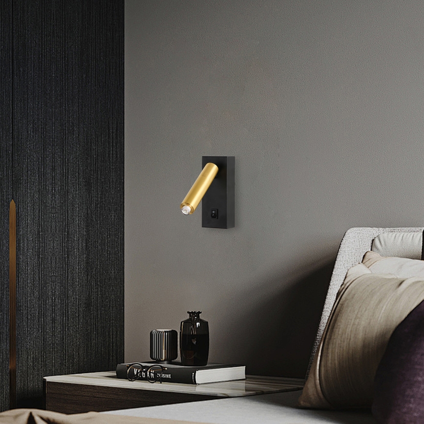 Brilagi - LED Wall spotlight MAYA 1xG9/7W/230V black/gold