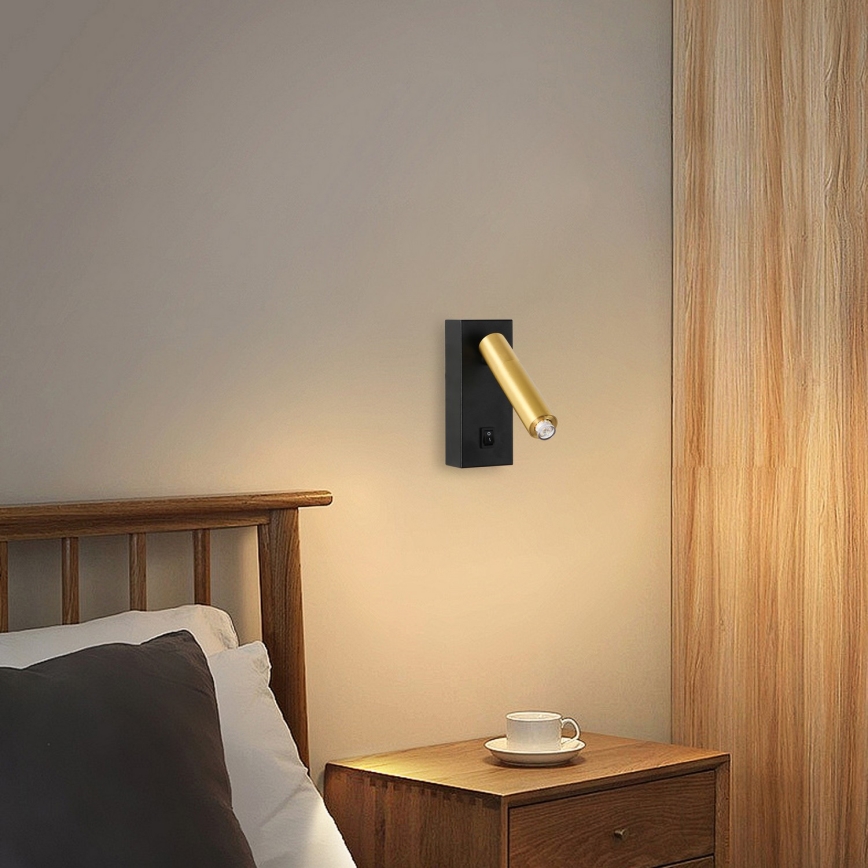 Brilagi - LED Wall spotlight MAYA 1xG9/7W/230V black/gold
