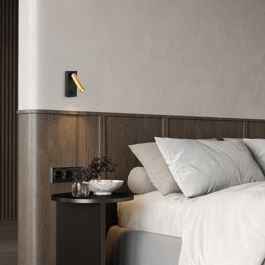 Brilagi - LED Wall spotlight MAYA 1xG9/7W/230V black/gold