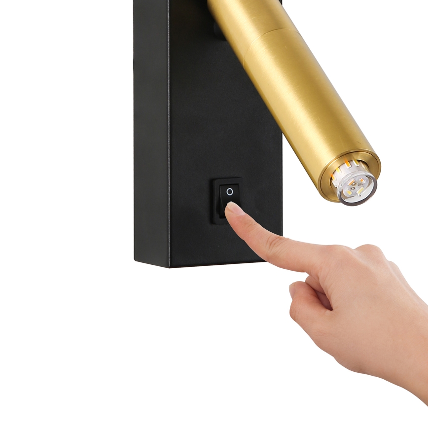Brilagi - LED Wall spotlight MAYA 1xG9/7W/230V black/gold