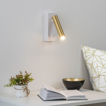 Brilagi - LED Wall spotlight MAYA 1xG9/7W/230V white/gold