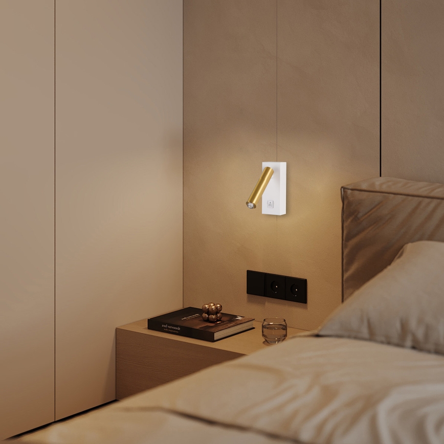 Brilagi - LED Wall spotlight MAYA 1xG9/7W/230V white/gold