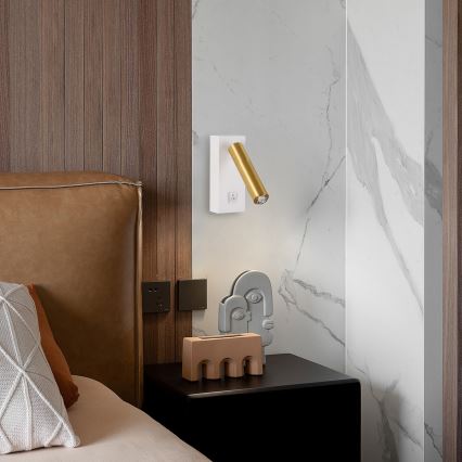 Brilagi - LED Wall spotlight MAYA 1xG9/7W/230V white/gold
