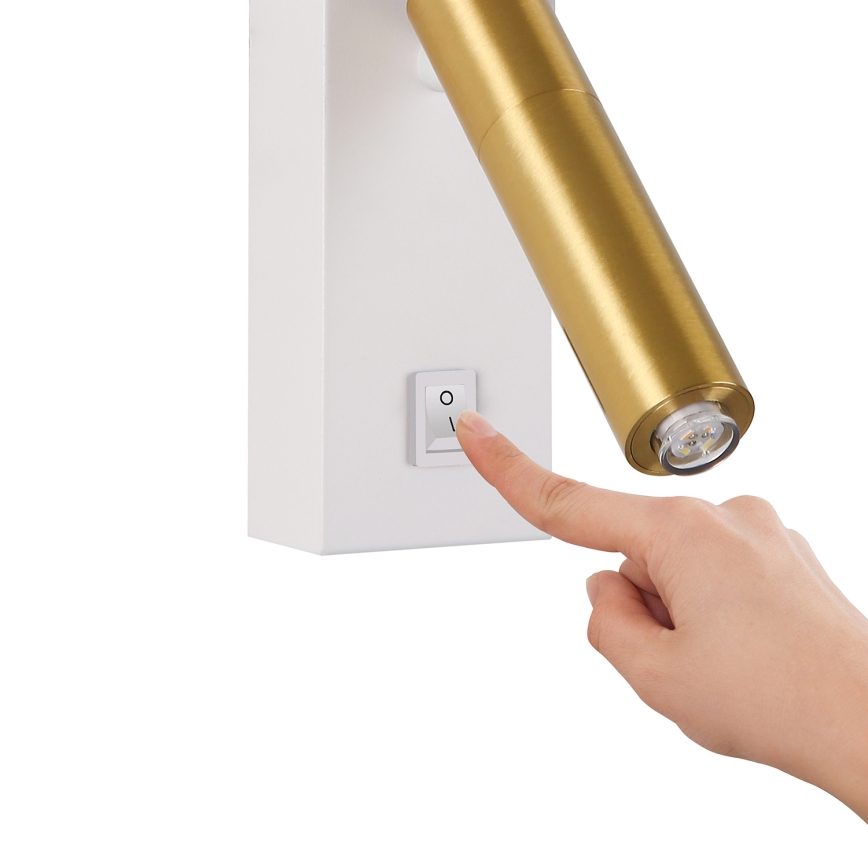Brilagi - LED Wall spotlight MAYA 1xG9/7W/230V white/gold