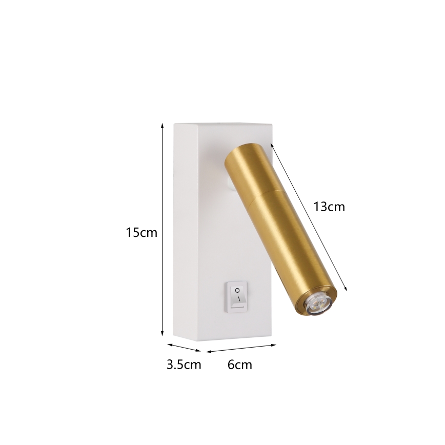 Brilagi - LED Wall spotlight MAYA 1xG9/7W/230V white/gold