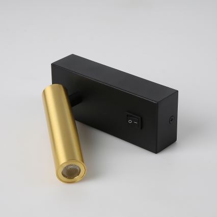 Brilagi - LED Wall spotlight MAYA LED/3W/230V 4000K black/gold