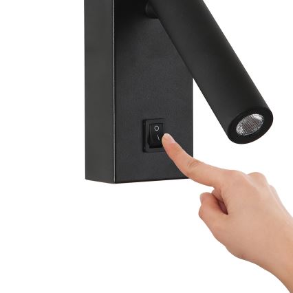 Brilagi - LED Wall spotlight MAYA LED/3W/230V 4000K black
