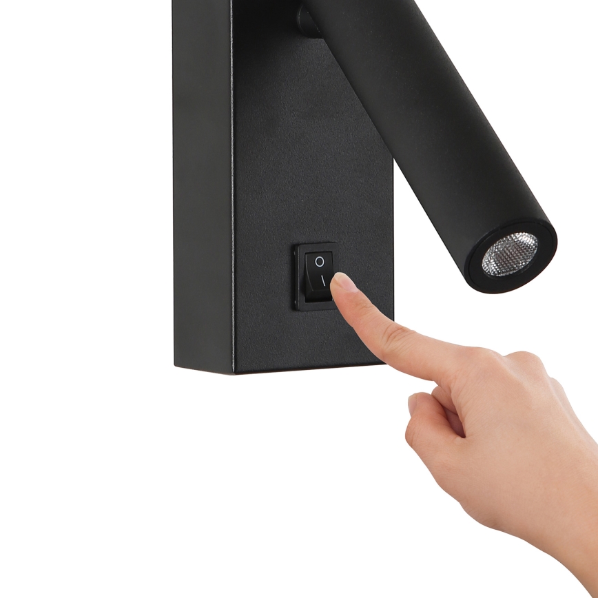 Brilagi - LED Wall spotlight MAYA LED/3W/230V 4000K black