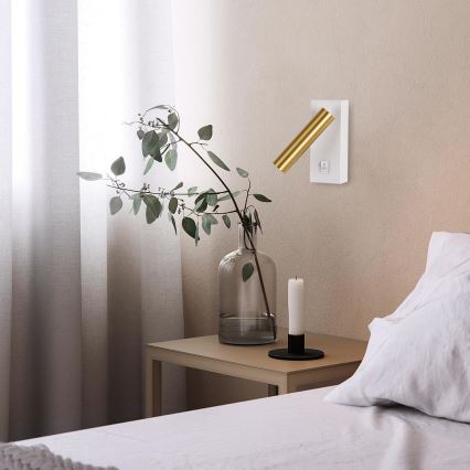 Brilagi - LED Wall spotlight MAYA LED/3W/230V 4000K white/gold