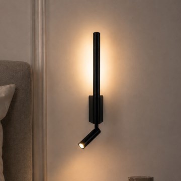 BRILAGI - LED Wall Spotlight VIXON LED/3W/230V + LED/5W black CRI 90