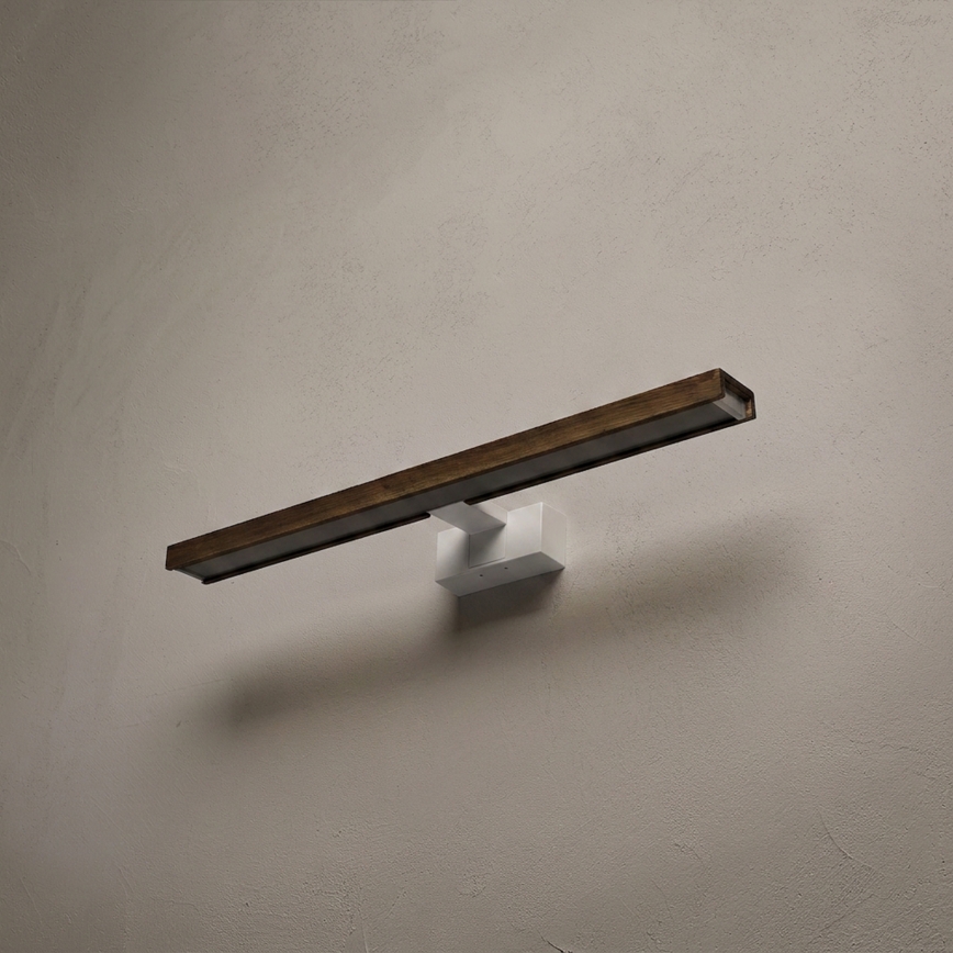 BRILAGI - WOODY MIRROR 3-in-1 LED Bathroom Mirror Light LED/12W/230V 60 cm IP44 White/Oak Walnut