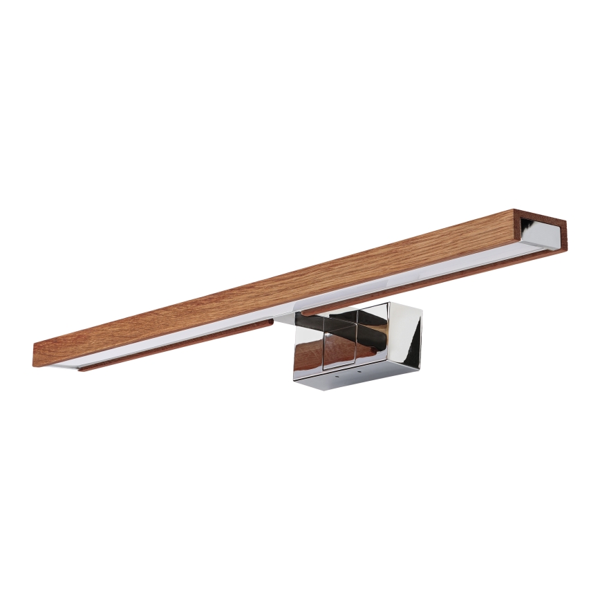 Brilagi - WOODY MIRROR 3-in-1 LED Bathroom Mirror Light LED/12W/230V 60 cm IP44 Glossy Chrome/Cherry Oak